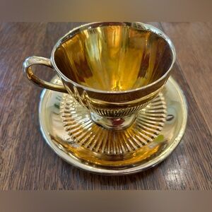 Vintage Royal Winton Grimwades "Golden Age" teacup and saucer set